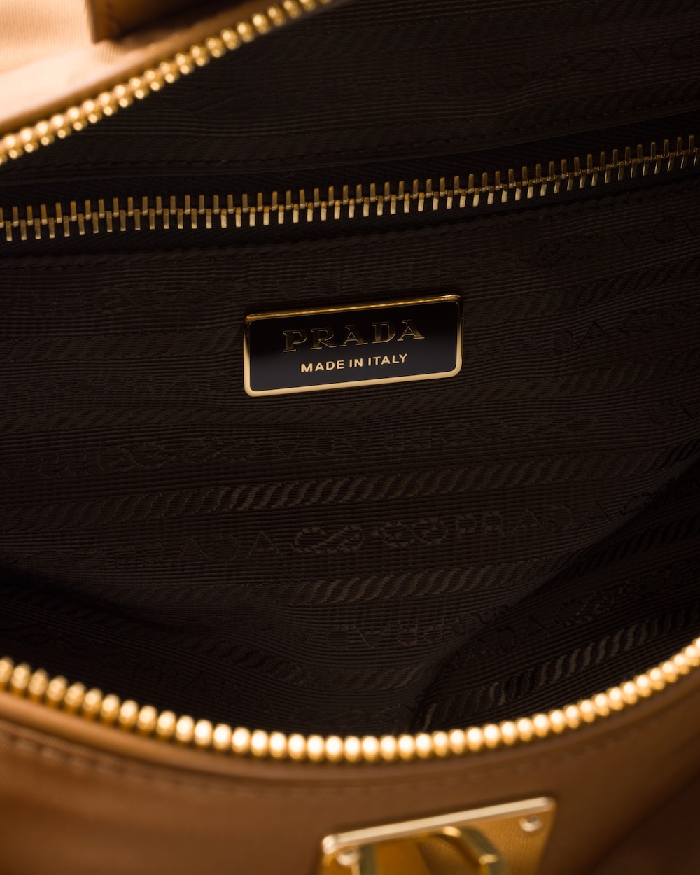 Large Re-Nylon Top-Handle Bag With Padlock - Image 3